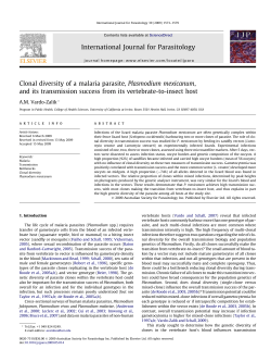 Clonal diversity of a malaria parasite, Plasmodium mexicanum, and