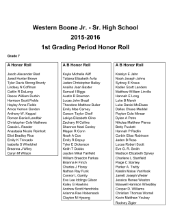 Western Boone Jr. - Sr. High School 2015-2016 1st