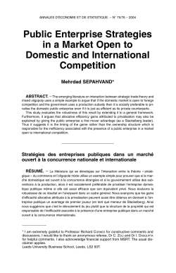 Public Enterprise Strategies in a Market Open to Domestic and