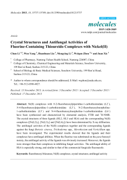 Crystal Structures and Antifungal Activities of Fluorine