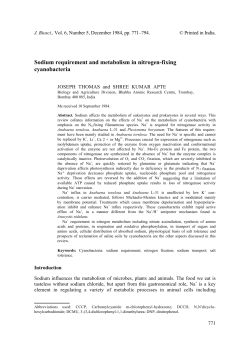 Sodium requirement and metabolism in nitrogen