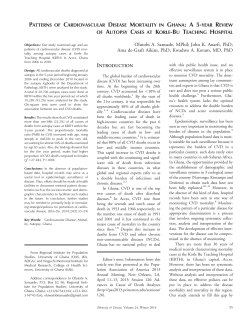 Patterns of cardiovascular disease mortality in Ghana. A 5