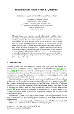 Byzantine and Multi-writer K-Quorums