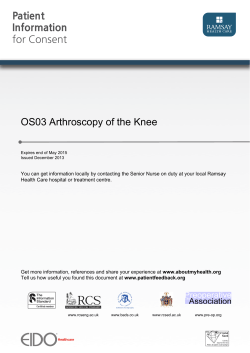 OS03 Arthroscopy of the Knee