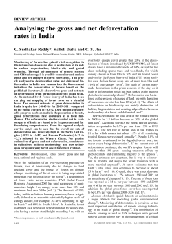 Analysing the gross and net deforestation rates in India