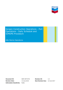 Daily Schedule and SIMOPS Procedure