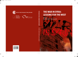 The War in Syria: Lessons for the West Editors