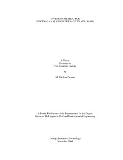 INVERSION METHOD FOR SPECTRAL ANALYSIS OF SURFACE