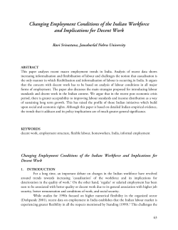 Changing Employment Conditions of the Indian