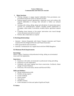 Terms of Reference(ToR)