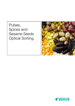 Pulses, Spices and Sesame Seeds Optical Sorting.