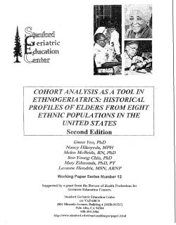 Historical Profiles of Elders from Eight Ethnic Populations in the