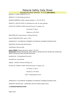 Material Safety Data Sheet