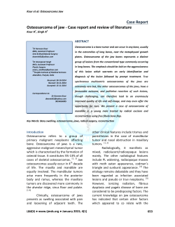 Case Report Osteosarcoma of jaw