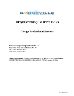 RFQ Architect 2016 - Woodland Hills Elementary School