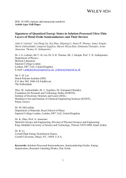 Signatures of Quantized Energy States in Solution