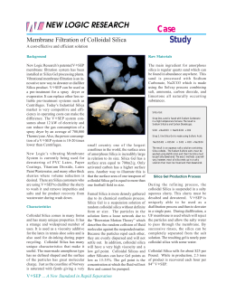 Colloidal Silica Filtration case study