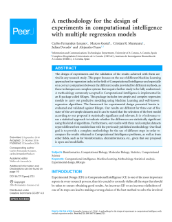 A methodology for the design of experiments in