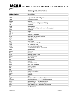 Glossary and Abbreviations Abbreviations Definition MECHANICAL