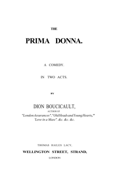 PRIMA DONNA. - Victorian Plays Project