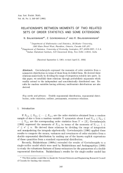 Relationships between moments of two related sets of order