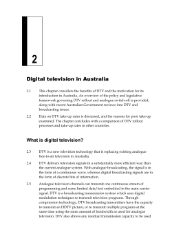 Chapter 2: Digital television in Australia