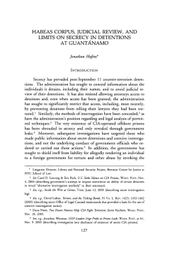 habeas corpus, judicial review, and limits on secrecy in detentions at