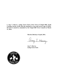 an ordinance amending the chapel hill land use management