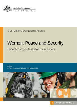 4-2015 WPS Reflections from male leaders - Australian Civil