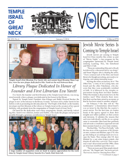 Jewish Movie Series Is Coming to Temple Israel