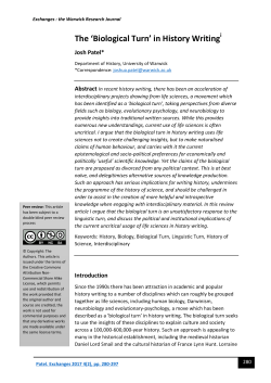 The `Biological Turn` in History Writing