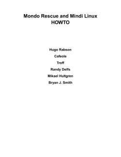 Mondo Rescue and Mindi Linux HOWTO