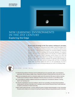 New Learning Environments in the 21st Century