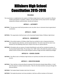 Constitution 2015-2016 - Hillsboro School District