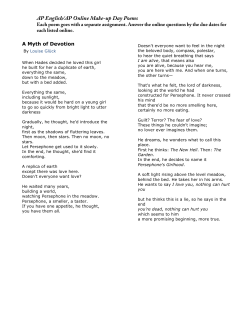 AP English/AP Online Make-up Day Poems