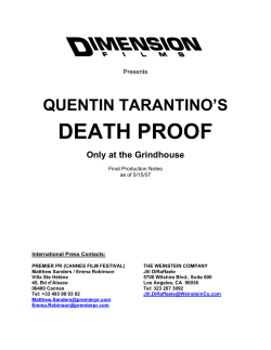 QUENTIN TARANTINO`S DEATH PROOF