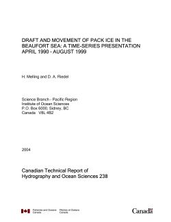 Draft and movement of pack ice in the Beaufort Sea
