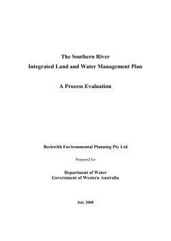 The Southern River Integrated Land and Water Management Plan A