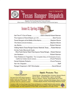 TEXAS RANGER DISPATCH Magazine