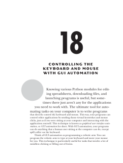 Controlling the Keyboard and Mouse with gui