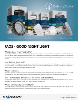 faqs - good night light - STANDARD Products Inc.