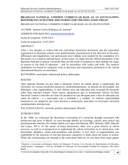 45 brazilian national common curricular base as an enunciation