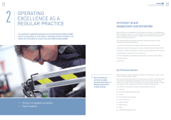 operating excellence as a regular practice