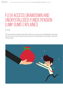 flexi-access drawdown and uncrystallised funds