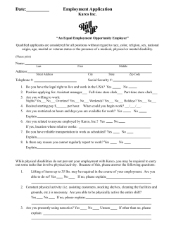 Employment Application