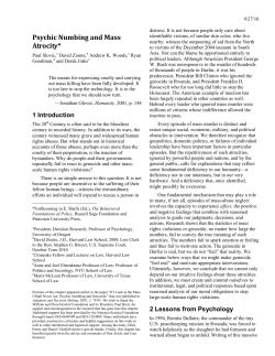 Psychic Numbing and Mass Atrocity - International Association of