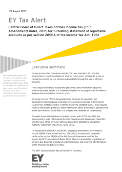 CBDT notifies Income-tax (11th Amendment) Rules, 2015 for