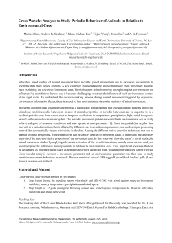 Cross Wavelet Analysis to Study Periodic Behaviour of Animals in