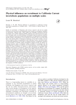 Physical influences on recruitment to California Current invertebrate