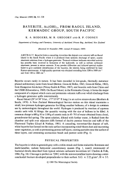 bayerite, al(oh)3, from raoul island, kermadec group, south pacific